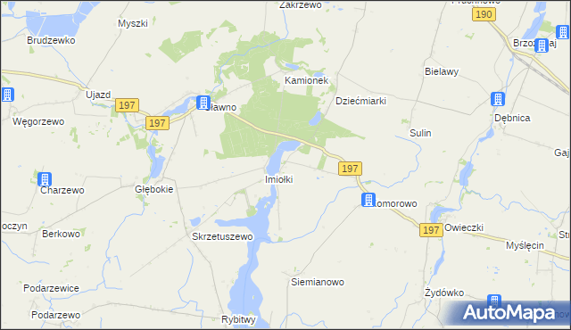 mapa Waliszewo gmina Kłecko, Waliszewo gmina Kłecko na mapie Targeo