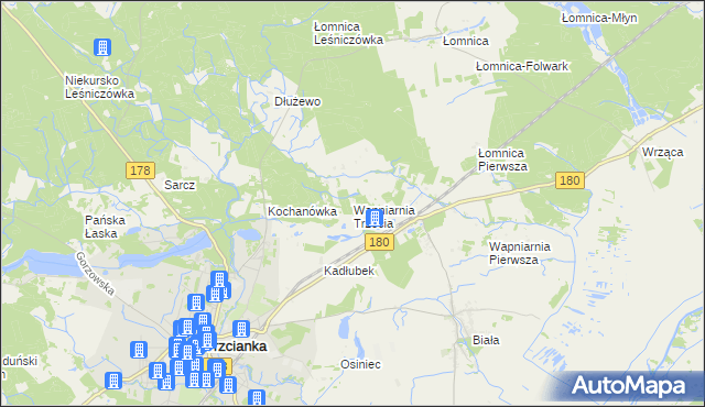 mapa Wapniarnia Trzecia, Wapniarnia Trzecia na mapie Targeo