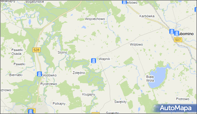 mapa Wapnik, Wapnik na mapie Targeo