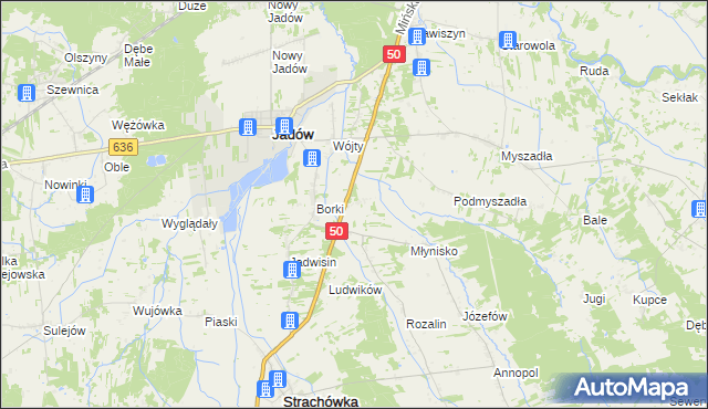 mapa Warmiaki, Warmiaki na mapie Targeo