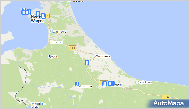 mapa Warnołęka, Warnołęka na mapie Targeo