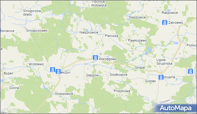 mapa Warzęgowo, Warzęgowo na mapie Targeo