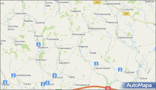 mapa Węgrów gmina Długołęka, Węgrów gmina Długołęka na mapie Targeo