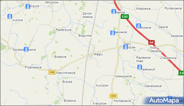 mapa Węgry gmina Żórawina, Węgry gmina Żórawina na mapie Targeo