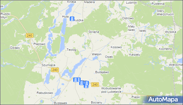 mapa Wełpin, Wełpin na mapie Targeo