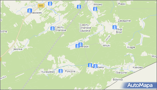 mapa Werstok, Werstok na mapie Targeo