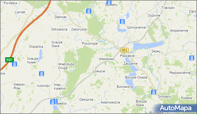 mapa Wesołowo gmina Szypliszki, Wesołowo gmina Szypliszki na mapie Targeo