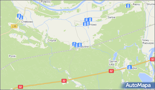 mapa Wężyska, Wężyska na mapie Targeo