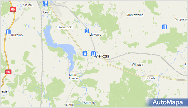 mapa Wieliczki, Wieliczki na mapie Targeo