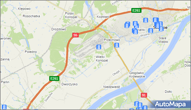 mapa Wielki Konopat, Wielki Konopat na mapie Targeo