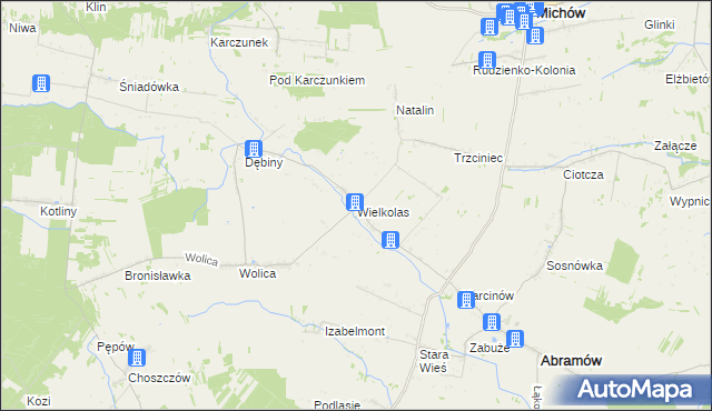 mapa Wielkolas, Wielkolas na mapie Targeo