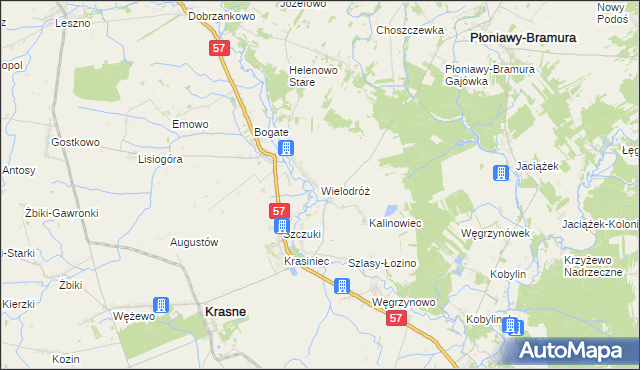 mapa Wielodróż, Wielodróż na mapie Targeo