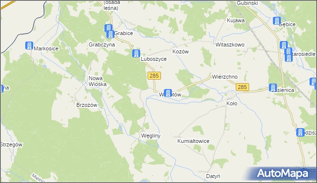 mapa Wielotów, Wielotów na mapie Targeo