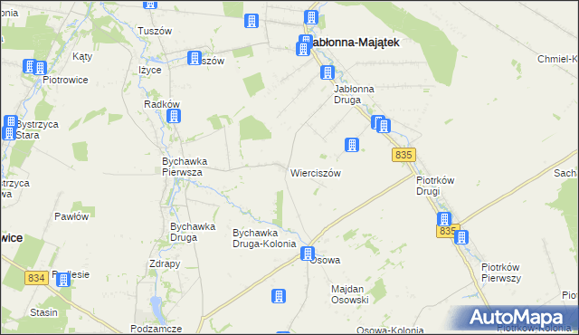 mapa Wierciszów, Wierciszów na mapie Targeo