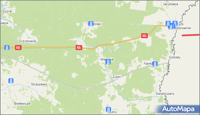 mapa Wierobie, Wierobie na mapie Targeo