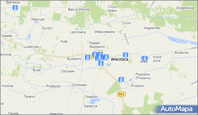 mapa Wierzbica-Osiedle, Wierzbica-Osiedle na mapie Targeo