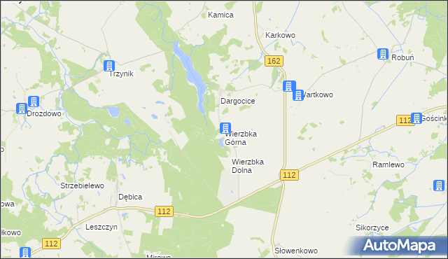 mapa Wierzbka Górna, Wierzbka Górna na mapie Targeo