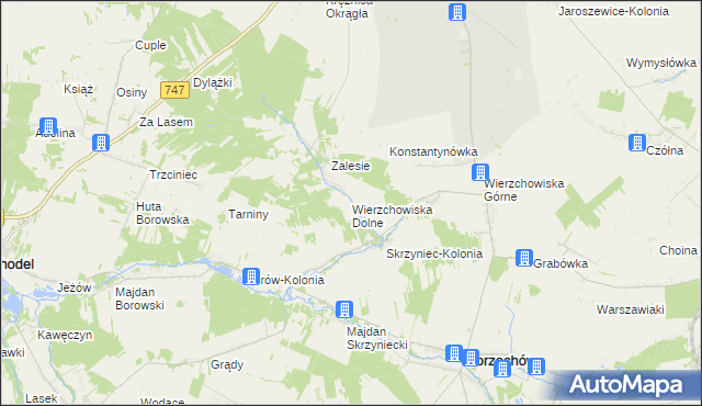 mapa Wierzchowiska Dolne, Wierzchowiska Dolne na mapie Targeo