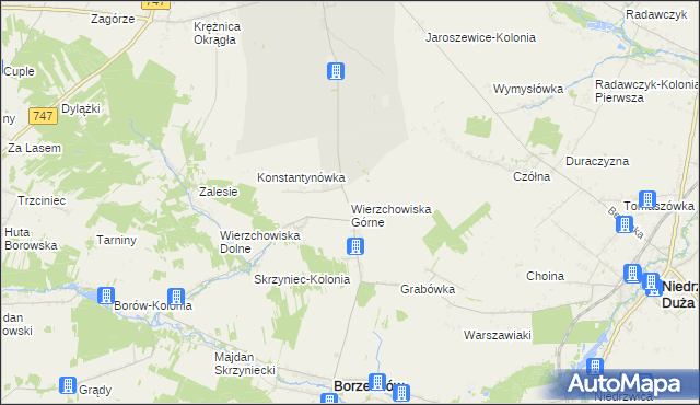 mapa Wierzchowiska Górne, Wierzchowiska Górne na mapie Targeo