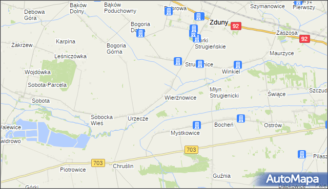 mapa Wierznowice, Wierznowice na mapie Targeo