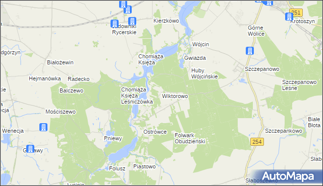 mapa Wiktorowo gmina Gąsawa, Wiktorowo gmina Gąsawa na mapie Targeo