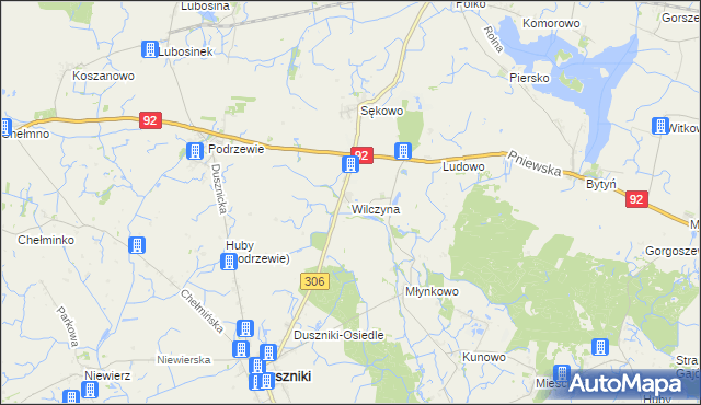 mapa Wilczyna, Wilczyna na mapie Targeo