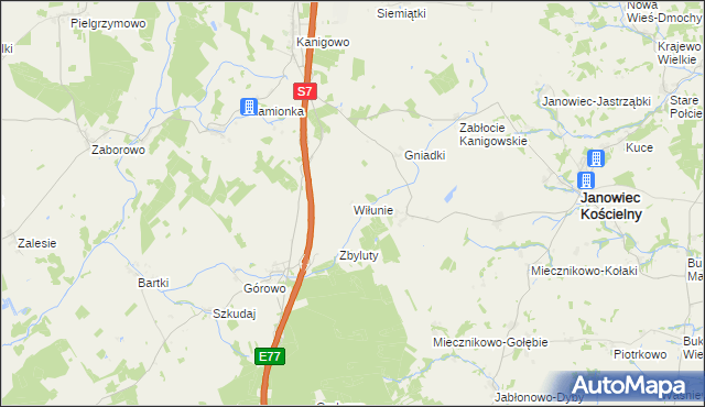 mapa Wiłunie, Wiłunie na mapie Targeo