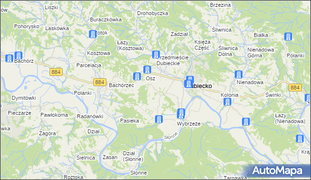 mapa Winne-Podbukowina, Winne-Podbukowina na mapie Targeo