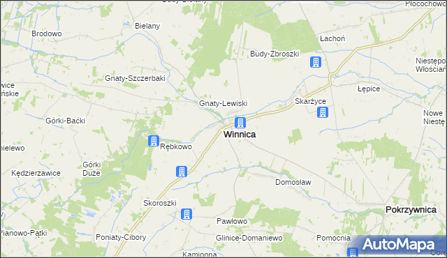 mapa Winnica powiat pułtuski, Winnica powiat pułtuski na mapie Targeo