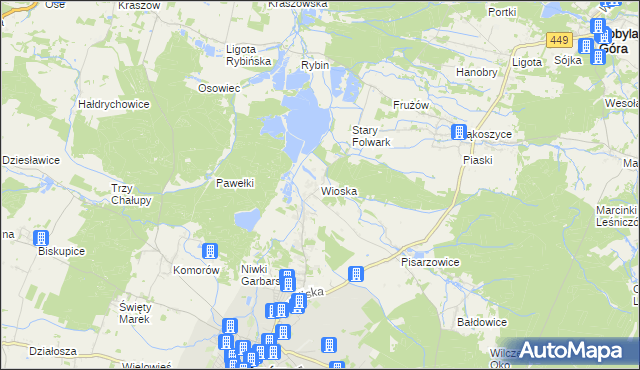 mapa Wioska gmina Syców, Wioska gmina Syców na mapie Targeo