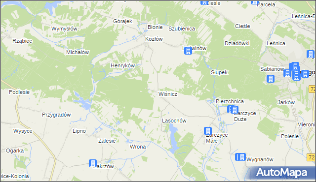 mapa Wiśnicz, Wiśnicz na mapie Targeo