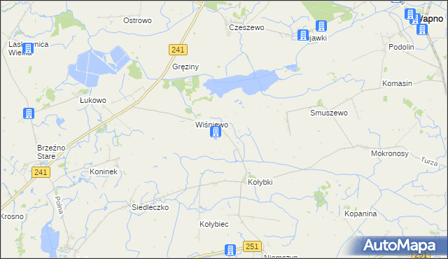 mapa Wiśniewko gmina Damasławek, Wiśniewko gmina Damasławek na mapie Targeo