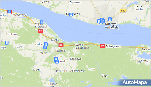 mapa Wistka Szlachecka, Wistka Szlachecka na mapie Targeo