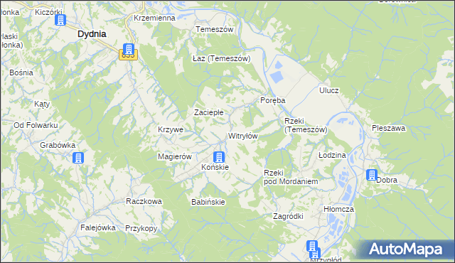 mapa Witryłów, Witryłów na mapie Targeo