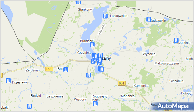 mapa Wiżajny, Wiżajny na mapie Targeo