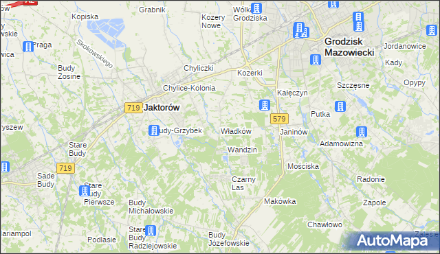 mapa Władków, Władków na mapie Targeo