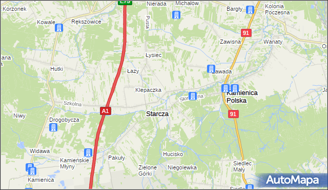 mapa Własna, Własna na mapie Targeo