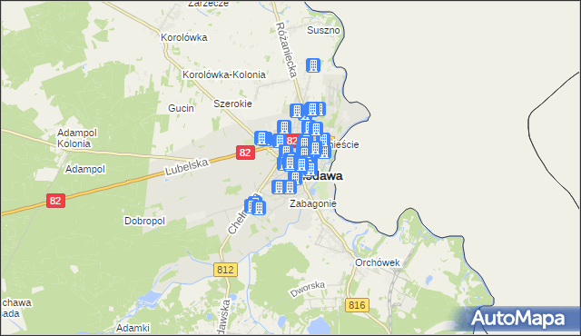 mapa Włodawa, Włodawa na mapie Targeo