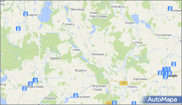 mapa Włodowo, Włodowo na mapie Targeo