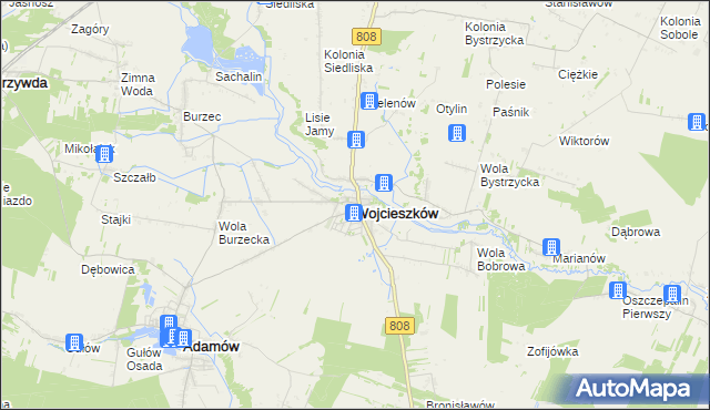 mapa Wojcieszków, Wojcieszków na mapie Targeo