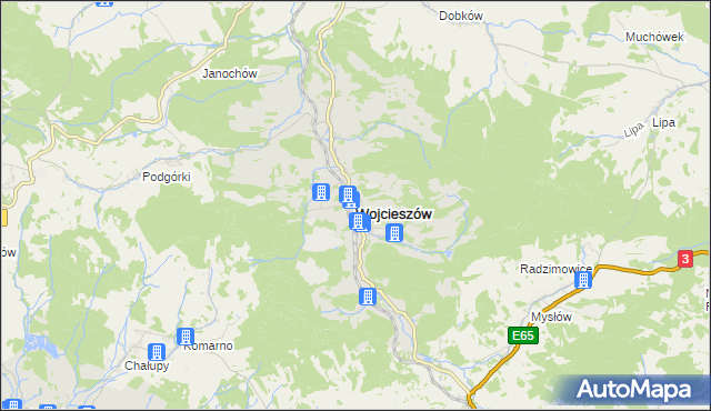 mapa Wojcieszów, Wojcieszów na mapie Targeo