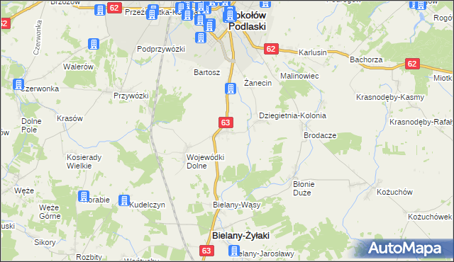 mapa Wojewódki Górne, Wojewódki Górne na mapie Targeo