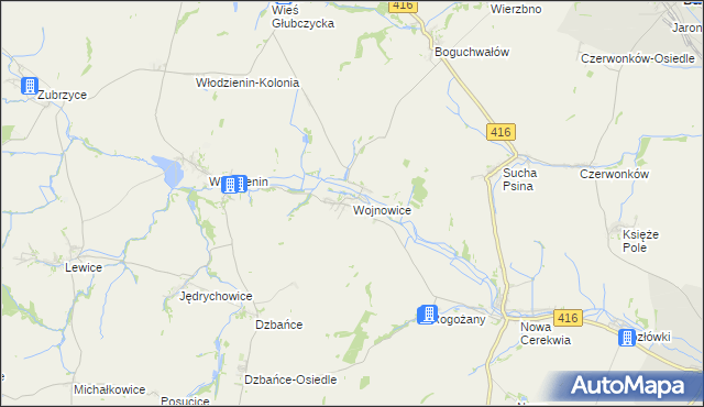 mapa Wojnowice gmina Kietrz, Wojnowice gmina Kietrz na mapie Targeo