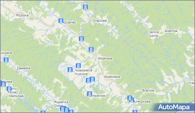 mapa Wojtkowa, Wojtkowa na mapie Targeo