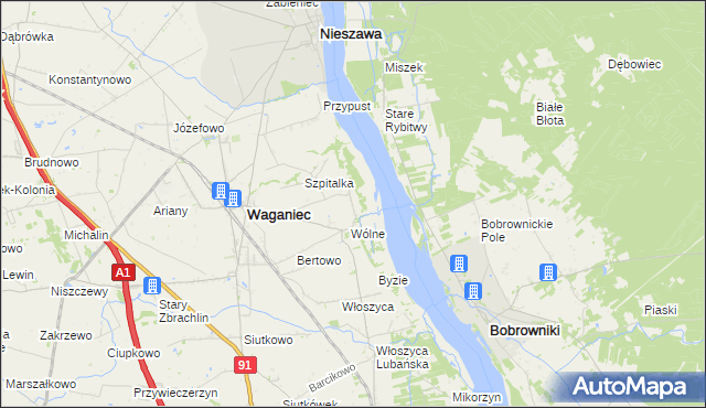 mapa Wójtówka gmina Waganiec, Wójtówka gmina Waganiec na mapie Targeo