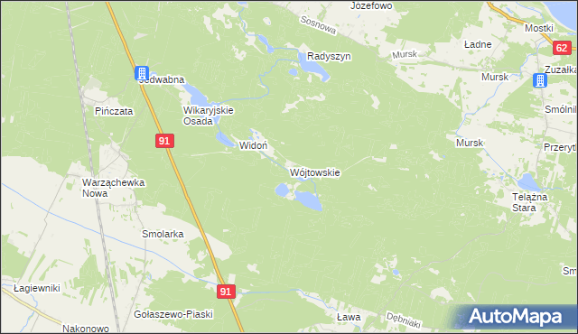 mapa Wójtowskie, Wójtowskie na mapie Targeo