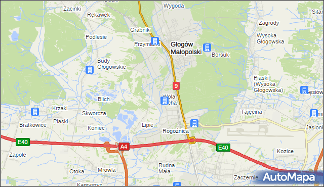 mapa Wola Cicha, Wola Cicha na mapie Targeo