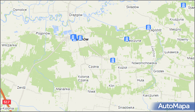 mapa Wola Czołnowska, Wola Czołnowska na mapie Targeo