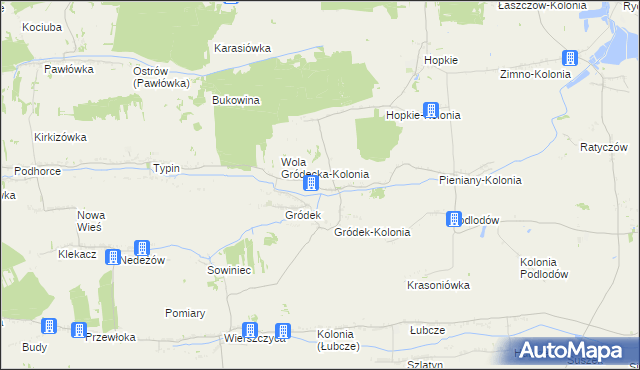 mapa Wola Gródecka, Wola Gródecka na mapie Targeo