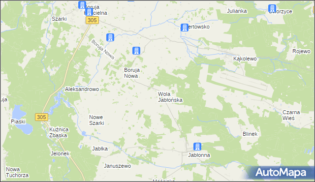 mapa Wola Jabłońska, Wola Jabłońska na mapie Targeo